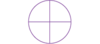 A circle divided into four equal parts.