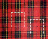 A tartan showing two possible units of repeat.