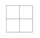 Four squares arranged in a two by two pattern.
